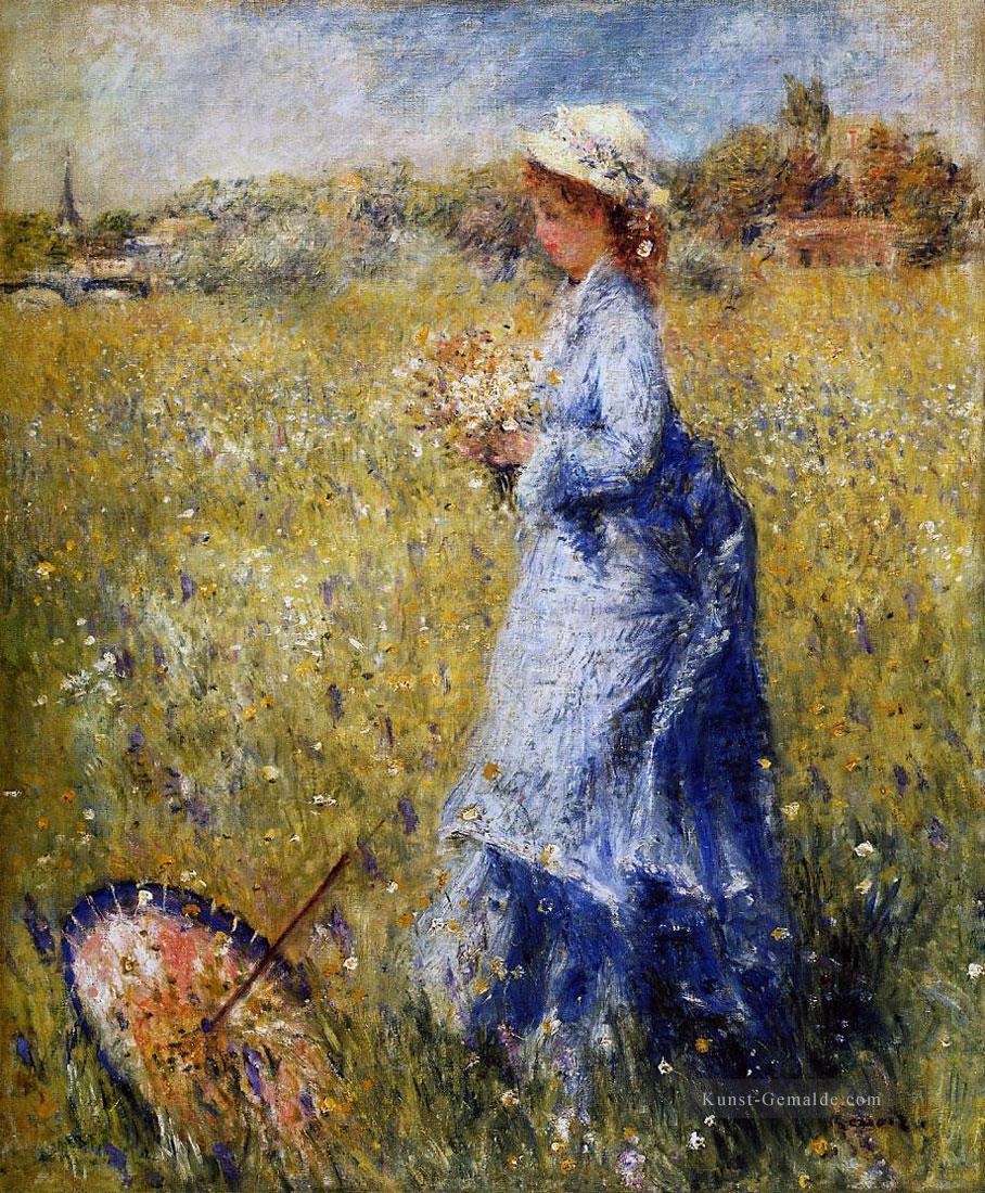 Frau Sammeln von Blumen Pierre Auguste Renoir Ölgemälde